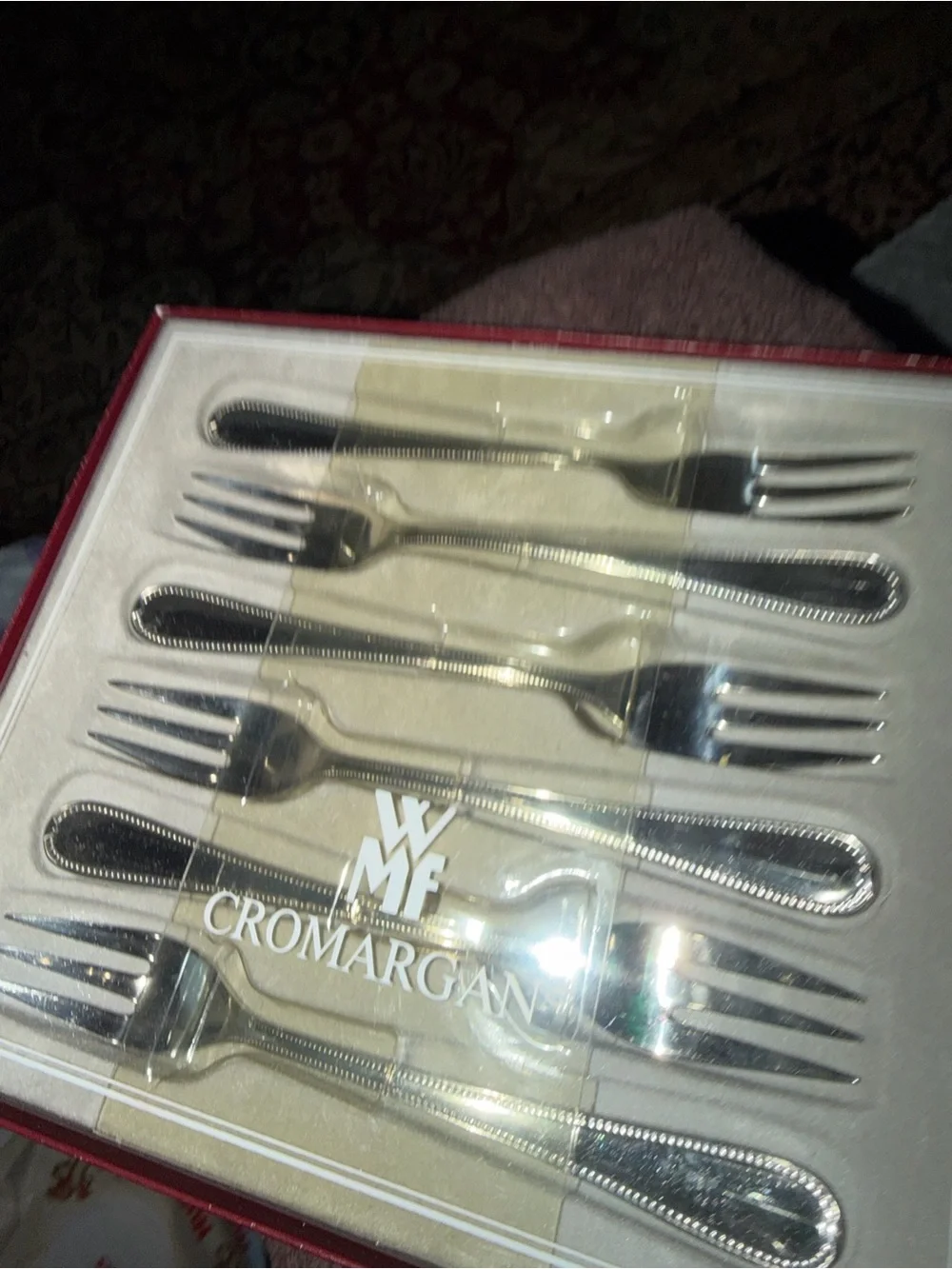Cromargan Stainless Steel Appetizer Fork Set - Silver - Picture 3 of 7